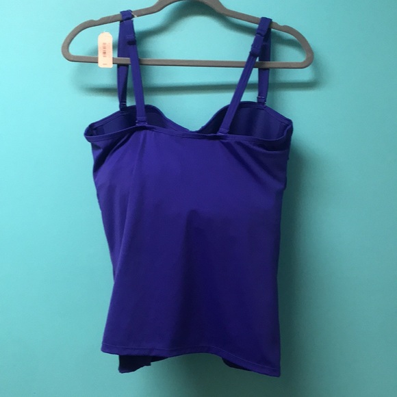 Dobreva 2 piece swimsuit. Size 14 (XL). Milky Way Blue #3. Looks more purple. - Picture 3 of 8